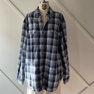 Carhartt Women's Relaxed Flannel Long Sleeve Shirt - L